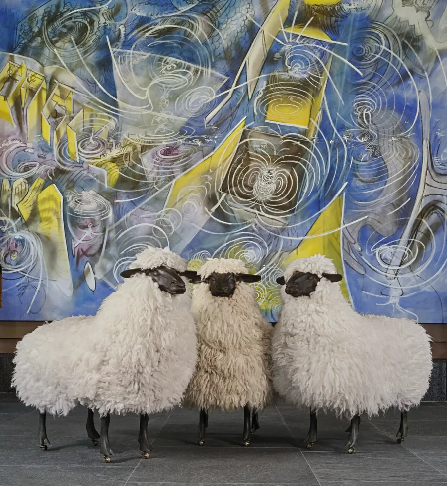 Christie's: el conjunto de tres Moutons de Laine de François-Xavier Lalanne, una junto a otra