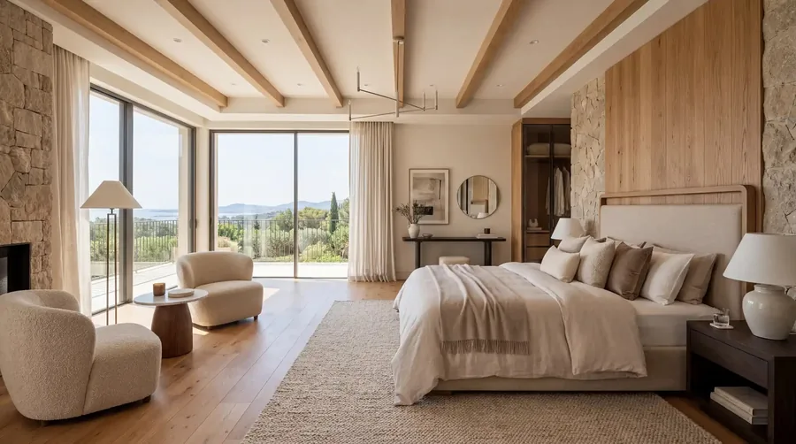 Piedra, cuero, lino y madera al aceite en una misma habitación, sin que ninguno finja ser nuevo.