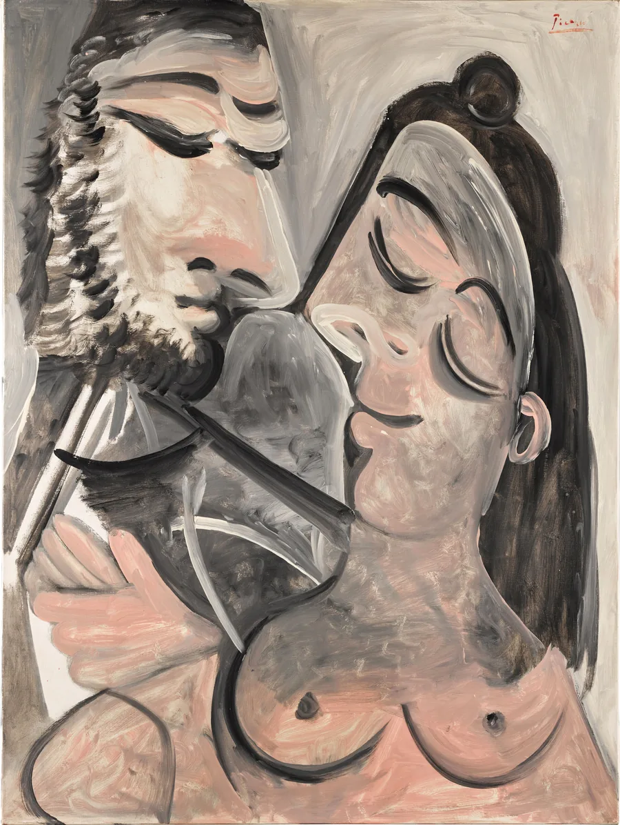 Sotheby's: Pablo Picasso, Couple, 1970, dos cabezas de amantes vueltas la una hacia la otra